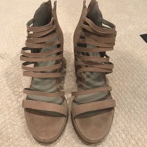 Eileen Fisher Strappy Wedge Sandals